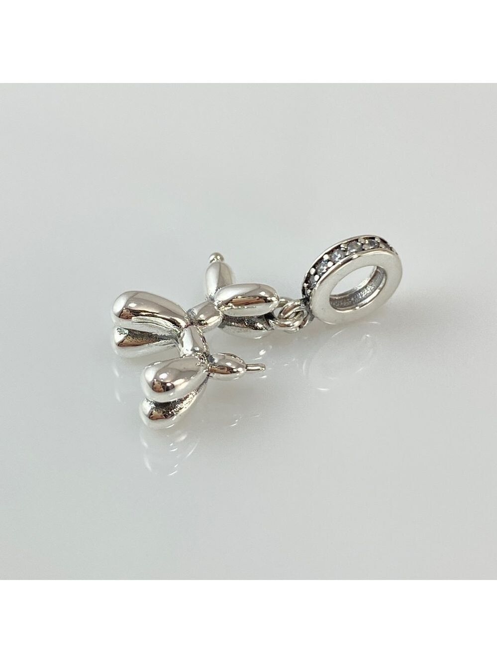 Sterling Silver Balloon Dog Dangle Charm - Picture 9 of 12